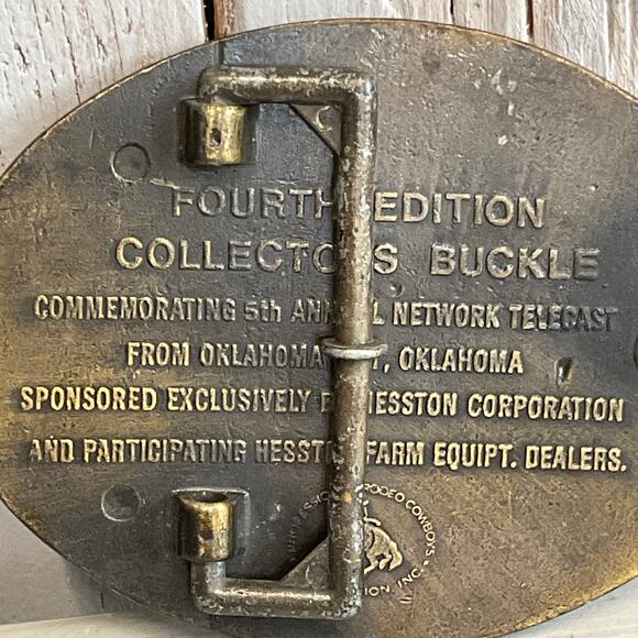 1978 National Finals Rodeo Hesston Belt Buckle 4th Edition Oklahoma City OK - Picture 6 of 7